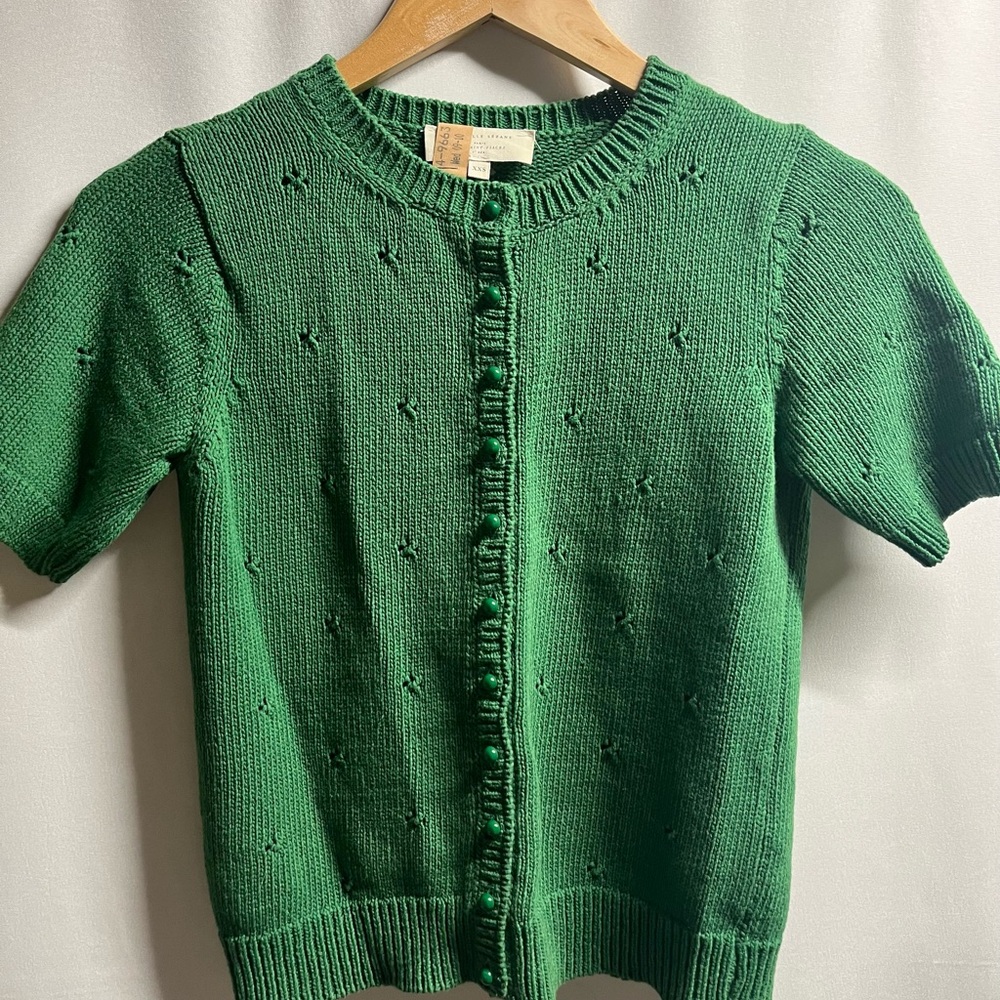 Sezane Kyle Cardigan Kelly Green XXS